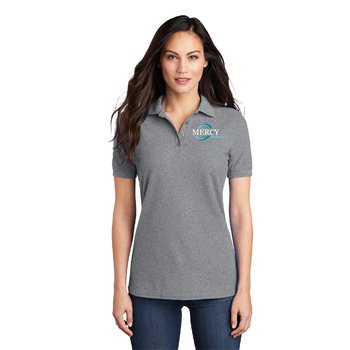 Port & Company® Women's Core Blend Stain-Release Piqué Polo - Embroidered Personalization Available from Positive Promotions