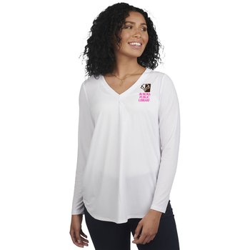 Edwards® Women's Soft Pleated Blouse - Embroidered Personalization Available from Positive Promotions