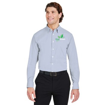 Devon & Jones® Men's CrownLux Performance® Microstripe Shirt - Embroidered Personalization Available from Positive Promotions