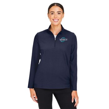 Devon & Jones® Women's CrownLux Performance® Windsor Welded Quarter-Zip Pullover - Embroidered Personalization Available from Positive Promotions