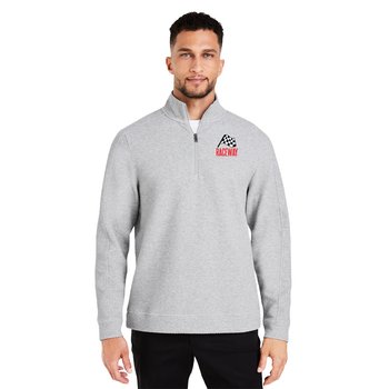North End® Men's Spirit Textured Quarter-Zip Pullover - Embroidered Personalization Available from Positive Promotions