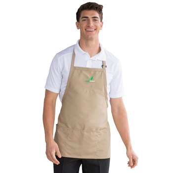 Edwards® 3-Pocket Bib Apron - Embroidered Personalization Available from Positive Promotions