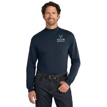 Port Authority ® Men's Interlock Knit Mock Turtleneck - Embroidered Personalization Available from Positive Promotions