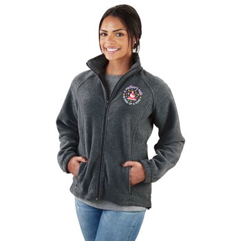 Breastfeeding Harriton® Women's Fleece Full-Zip Jacket - Embroidered Personalization Available from Positive Promotions