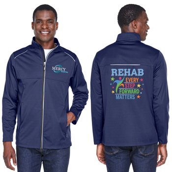 Rehab Team Core 365 Men's Techno-Lite Three-Layer Knit Tech-Shell Jacket - Embroidered Personalization Available from Positive Promotions