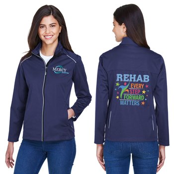 Rehab Team Core 365 Women's Techno-Lite Three-Layer Knit Tech-Shell Jacket - Embroidered Personalization Available from Positive Promotions