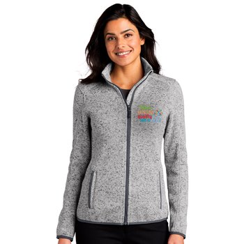 Rehab Team Port Authority® Women's Heathered Sweater Fleece Jacket - Embroidered Personalization Available from Positive Promotions