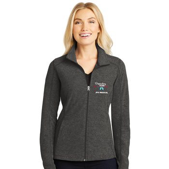 Respiratory Team Port Authority® Women's Heathered Microfleece Full-Zip Jacket - Embroidered Personalization Available from Positive Promotions