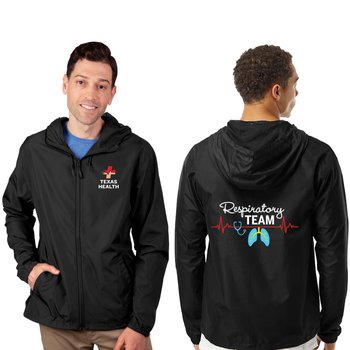 Respiratory Team Independent Trading Co.® Unisex Lightweight Windbreaker Jacket - Embroidered Personalization Available from Positive Promotions