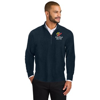 Port Authority® Men's Easy-Care Quarter-Zip Sweater - Embroidered Personalization Available from Positive Promotions
