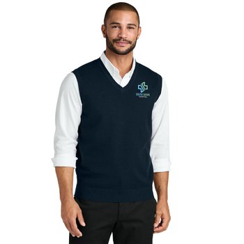 Port Authority® Men's Easy-Care Sweater Vest - Embroidered Personalization Available from Positive Promotions