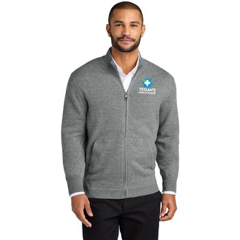 Port Authority® Men's Easy-Care Full-Zip Sweater - Embroidered Personalization Available from Positive Promotions