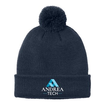 Port Authority® Cozy Pom Beanie - Embroidered Personalization Available from Positive Promotions