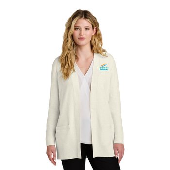 Port Authority® Women's Easy-Care Open-Front Cardigan Sweater - Embroidered Personalization Available from Positive Promotions