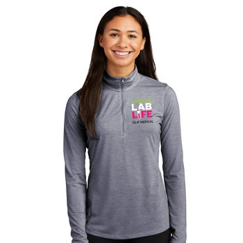 Med Lab Team Sport-Tek® Women's Tri-Blend Performance Quarter-Zip Pullover - Embroidered Personalization Available from Positive Promotions