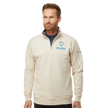 Columbia® Men's Hart Mountain II Half-Zip Pullover - Embroidered Personalization Available from Positive Promotions
