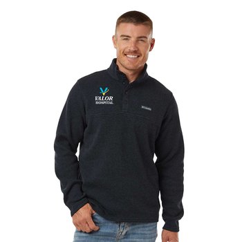 Columbia® Alto Pass Fleece Half-Snap Pullover - Embroidered Personalization Available from Positive Promotions