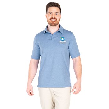 Charles River® Men's Heathered Eco-Logic Stretch Polo - Embroidered Personalization Available from Positive Promotions