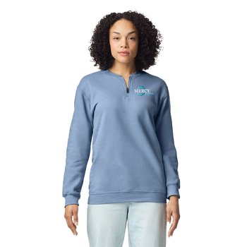 Gildan® Unisex Softstyle® Midweight Fleece Quarter-Zip Sweatshirt - Embroidered Personalization Available from Positive Promotions