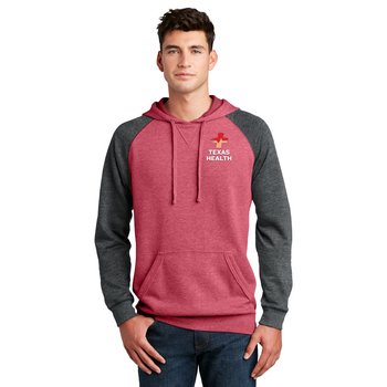 District® Men's Lightweight Fleece Raglan Hoodie - Embroidered Personalization Available from Positive Promotions