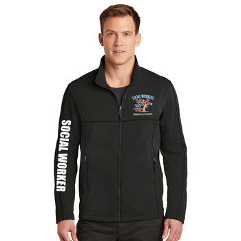 Social Worker Port Authority® Men's Collective Smooth Fleece Jacket - Embroidered Personalization Available from Positive Promotions