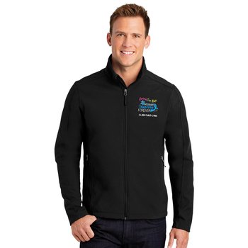 Child Abuse Prevention Port Authority® Men's Core Soft-Shell Jacket - Embroidered Personalization Available from Positive Promotions