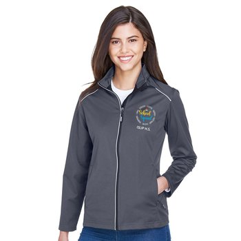 Teacher & Staff Core 365 Women's Techno Lite Three-Layer Knit Tech-Shell Jacket - Embroidered Personalization Available from Positive Promotions
