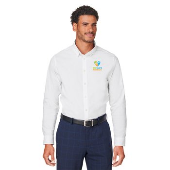 Devon & Jones® Men's CrownLux Performance® Spencer Poplin Shirt - Embroidered Personalization Available from Positive Promotions