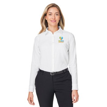 Devon & Jones® Women's CrownLux Performance® Spencer Poplin Shirt - Embroidered Personalization Available from Positive Promotions
