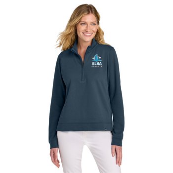 TravisMathew® Women's Coveside Half-Zip Pullover - Embroidered Personalization Available from Positive Promotions