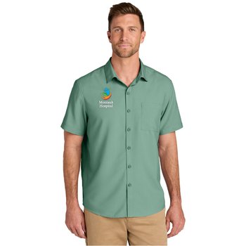 Port Authority® Men's Short-Sleeved UV Dockside Shirt - Embroidered Personalization Available from Positive Promotions