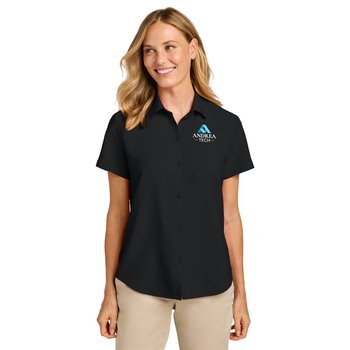 Port Authority® Women's Short-Sleeved UV Dockside Shirt - Embroidered Personalization Available from Positive Promotions