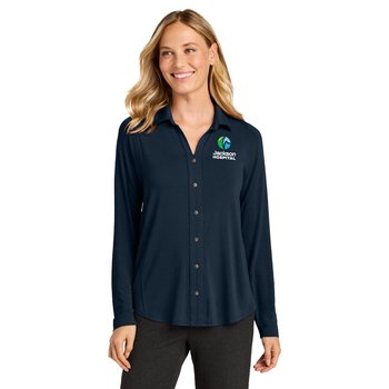 Port Authority® Women's Luxe Knit Button Tunic - Embroidered Personalization Available from Positive Promotions