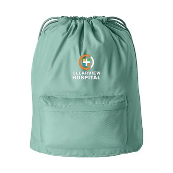 Port Authority® Diamond Pocket Cinch Bag - Embroidered Personalization Available from Positive Promotions