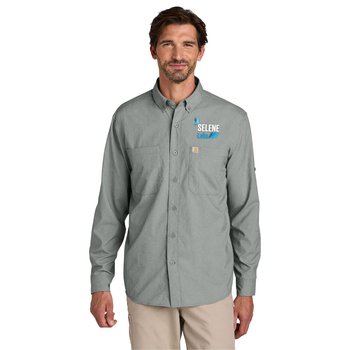 Carhartt Force® Men's Sun Defender Long-Sleeved Button-Up Shirt - Embroidered Personalization Available from Positive Promotions