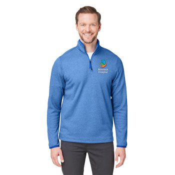 CORE365® Men's Venture Heathered Stripe Quarter-Zip Pullover - Embroidered Personalization Available from Positive Promotions