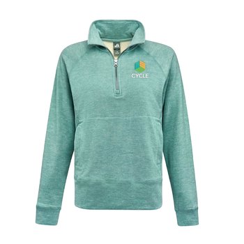 J America® Women's Electric Fleece Quarter-Zip Pullover - Embroidered Personalization Available from Positive Promotions