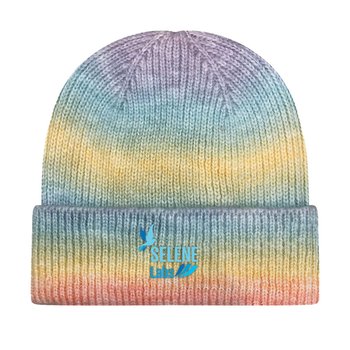 LEGACY® Tie-Dyed Ribbed Beanie - Embroidered Personalization Available from Positive Promotions