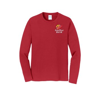 Port & Company® Unisex Long-Sleeved Fan Favorite T-Shirt - Embroidered Personalization Available from Positive Promotions