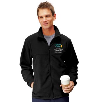 Assisted Living Staff Harriton® Men's Fleece Full-Zip Jacket - Embroidered Personalization Available from Positive Promotions
