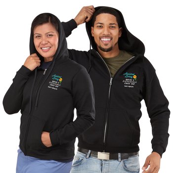Assisted Living Staff Gildan® Unisex Heavy Blend Full-Zip Hooded Sweatshirt - Embroidered Personalization Available from Positive Promotions
