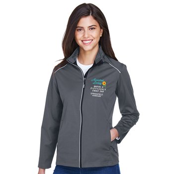 Assisted Living Staff Core 365 Women's Techno Lite Three-Layer Knit Tech-Shell Jacket - Embroidered Personalization Available from Positive Promotions
