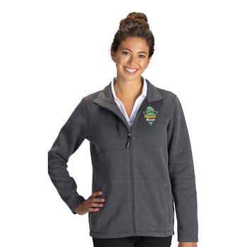 Edwards® Women's Sweater-Knit Fleece Quarter-Zip Jacket - Embroidered Personalization Available from Positive Promotions