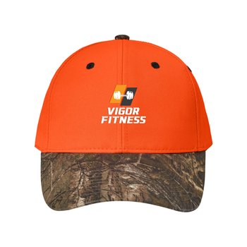 Port Authority® Enhanced Hi-Vis Safety Cap With Camo Brim - Embroidered Personalization Available from Positive Promotions
