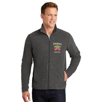 Housekeeping Port Authority® Men's Heathered Microfleece Full-Zip Jacket - Embroidered Personalization Available from Positive Promotions