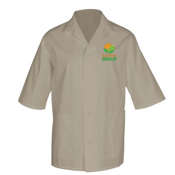 Unisex Button-Down Half-Sleeve Smock - Embroidered Personalization Available from Positive Promotions