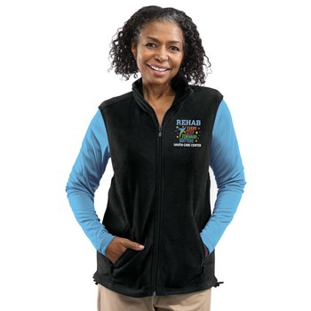 Rehab/Physical Therapy Harriton® Unisex Fleece Full-Zip Vest - Embroidered Personalization Available from Positive Promotions