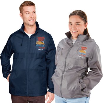 Bus Drivers Team 365 Unisex Zone Protect Lightweight Jacket - Embroidered Personalization Available from Positive Promotions