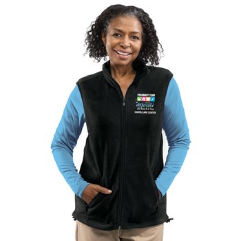 Pharmacy Team Harriton® Unisex Fleece Full-Zip Vest - Embroidered Personalization Available from Positive Promotions