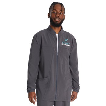 Dickies® Men's EDS Essentials 3-Pocket Zip-Front Scrub Jacket - Embroidered Personalization Available from Positive Promotions